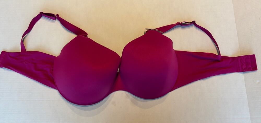 Auden Womens Smooth Balconette Bra SZ 44DD underwire hot pink valentines